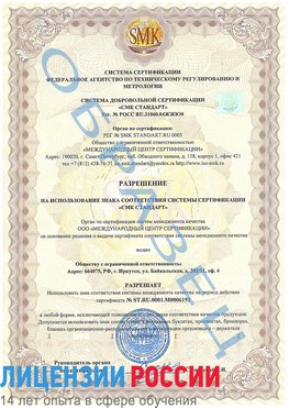 Образец разрешение Лобня Сертификат ISO 50001